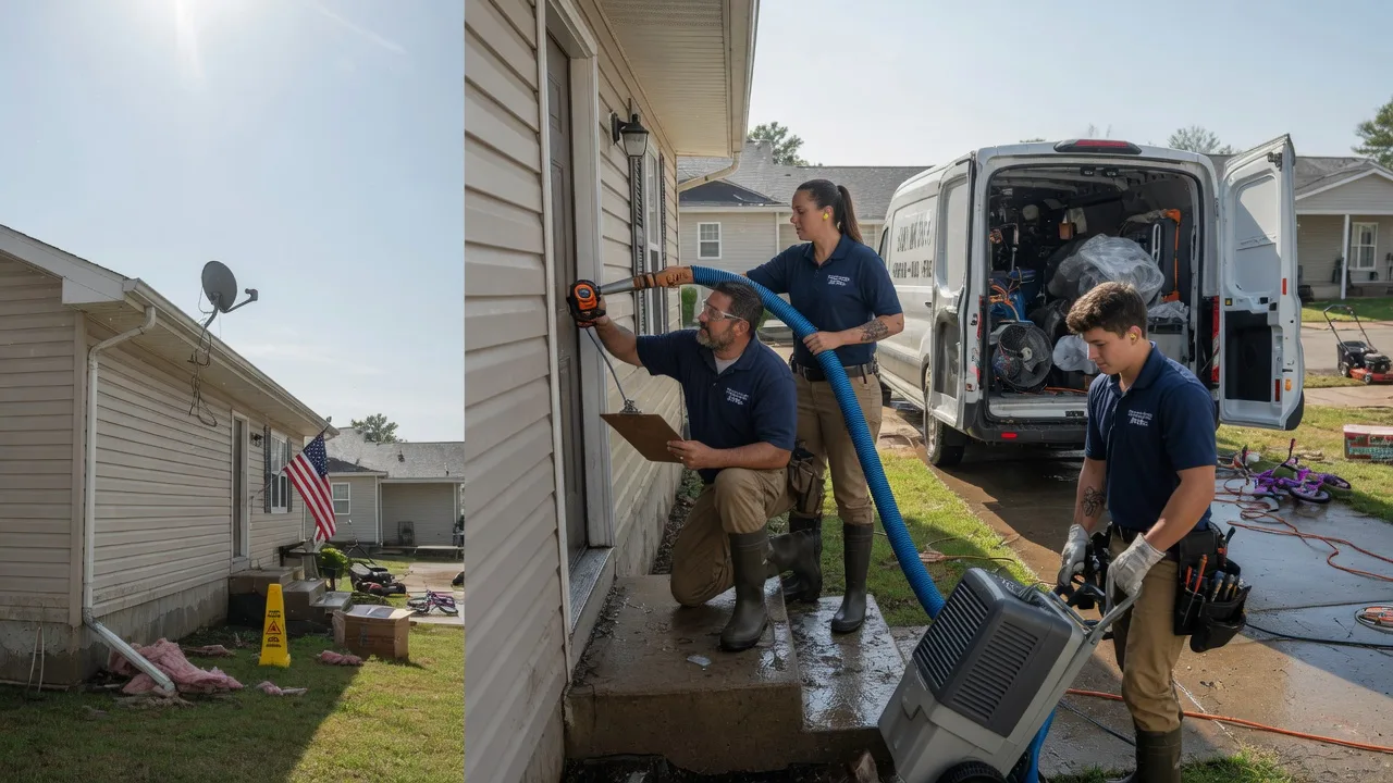 Ceiling Water Damage Restoration in De Soto, KS near me